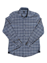 Hugo Boss Shirt L Blue Plaid Cotton/Lyocell Flannel