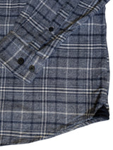 Hugo Boss Shirt L Blue Plaid Cotton/Lyocell Flannel