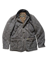 Barbour Jacket S Washed Grey Lutz Padded Quilt Cotton