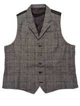 Richard James Waistcoat/Vest 46R Grey Plaid Wool