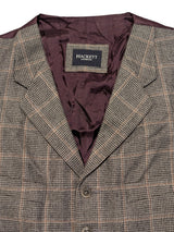 Hackett Waistcoat/Vest M/40R Brown Plaid Check Wool