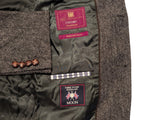 Marks & Spencer Abraham Moon Sport Coat 38R Grey Herringbone 2-button Wool Tweed