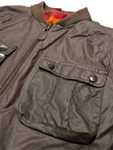 Onitsuka Tiger Jacket S Brown Waxed Cotton Rare