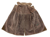 Vintage Bentleys Leather Lamb Shearling Raglan Coat M/40 Soft Brown 3-Button