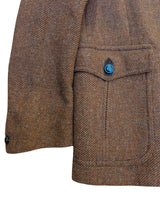 Vintage British Sport Coat 38R Brown 2-button Wool