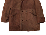 Vintage Burton England Shearling Suede Coat XL/44 Brown DB