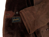 Vintage Burton England Shearling Suede Coat XL/44 Brown DB