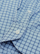 Canali Shirt XL/17 Blue Plaid Cotton