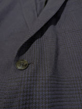 Hackett Sport Coat 48R Dark Blue Plaid Wool/Linen