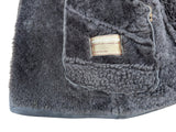 Vintage Baily's Leather Lamb Shearling Coat XL/XXL Putty Grey 3-Button