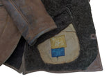 Vintage Langmore Leather Lambsuede Shearling Coat S/38 Brown