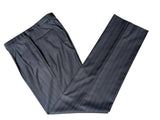 Luigi Bianchi Lubiam Suit 42R Midnight Blue Striped 3-button 110's Wool
