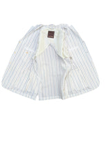 Luigi Bianchi Suit LBM 1911 42R Vanilla Striped 3-Button Linen/Cotton