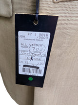 Luigi Bianchi LUBIAM Suit 40R/40L Beige Weave Double Breasted Wool