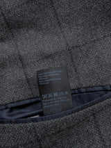 John Lewis x Kynoch Sport Coat 44/45R Charcoal Windowpane 2-button Wool/Cotton