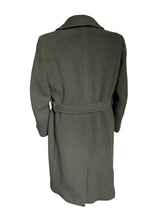 Vintage Hepworths Belted DB Great Coat M/40R Sage Green Heavy Wool