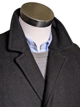 Vintage Burton Royal Warrant Balmacaan Raglan Coat L/42R Charcoal Grey Plaid Pure Wool