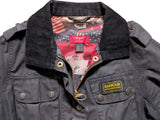 Barbour x Paul Smith Ladies International Belted Waxed Jacket S/4 US Black Cotton