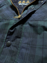 Barbour Jacket S/38 Blackwatch Plaid Waxed Cotton Rare