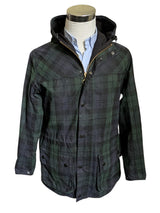 Barbour Jacket S/38 Blackwatch Plaid Waxed Cotton Rare