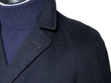 Vintage Burton/Junex Balmacaan Raglan Coat M Navy Blue Wool