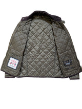 Barbour McQueen Jacket S Olive Green Wanted Quilt Polyester Special Edition