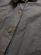 Barbour x Hello Kitty Girls Jacket L Ruby Beadnell Navy Waxed Cotton