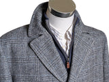 Vintage Dhobi England Coat XL/44R Grey Plaid Wool