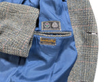 Vintage Lockerby Scottish Tweed Raglan Coat M/40 Earthy Grey Wool