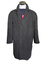 Vintage Alexandre Crombie Raglan Great Coat XL 46/48R Grey Heavy Wool