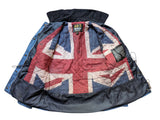 Barbour Ladies Stockland Jacket S/4 US Blue Union Jack Waxed Cotton