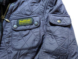 Barbour Ladies International Belted Jacket M/8 US Blurple Polar Quilted Polyester