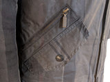 Barbour Jacket M Earthy Grey Plaid Prestbury Waxed Cotton Rare