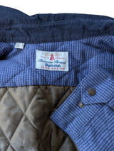 Barbour Shacket/Overshirt M Navy Blue Check Quilted Cotton
