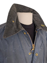 Vintage Barbour Coat M 38 Midnight Beaufort Waxed Cotton