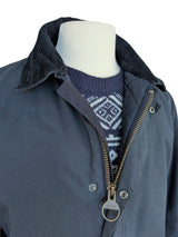 Barbour Jacket Steve McQueen L Navy Blue Sanford Waxed Cotton