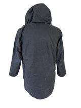 Vintage Barbour Coat M Midnight Hooded Border Waxed Cotton