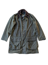 Vintage Barbour Coat L Olive Green Northumbria Waxed Cotton
