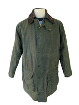 Vintage Barbour Coat L Olive Green Northumbria Waxed Cotton