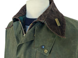 Vintage Barbour Coat L Olive Green Northumbria Waxed Cotton