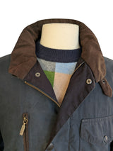 Barbour Jacket L Navy Blue Kenmore Waxed Cotton