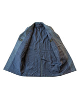 Vintage Burton Coat M/40R Navy/Grey Check Heavy Wool
