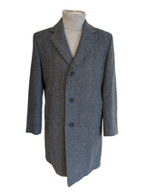 Vintage Burton Coat M/40R Navy/Grey Check Heavy Wool