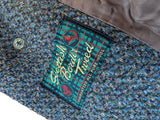Vintage Dunn & Co. Scottish Tweed Coat M/40 Grey Teal Rust Weave Wool