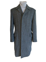 Vintage Dunn & Co. Scottish Tweed Coat M/40 Grey Teal Rust Weave Wool