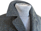 Vintage Dunn & Co. Scottish Tweed Coat M/40 Grey Teal Rust Weave Wool