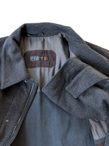 Corneliani Car Coat L Charcoal Virgin Wool