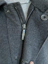 Corneliani Car Coat L Charcoal Virgin Wool