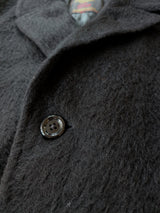 Vintage Swedish Raglan Coat S/38R Black Pure Alpaca