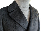 Vintage Swedish Raglan Coat S/38R Black Pure Alpaca